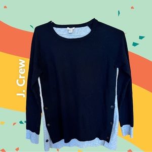 J.crew color block black & gray sweater small